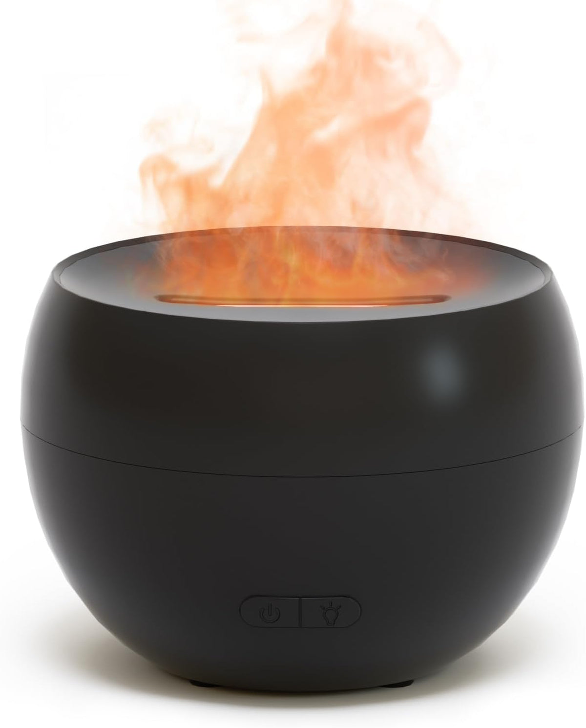 SALKING 2 Pack Flame Essential Oil Diffusers for Home, 150ml Fire Ultrasonic Diffusers for Essential Oils, Aromatherapy Diffuser with Auto-Off Function for Home, Office, Bedroom, Gift (White & Black)