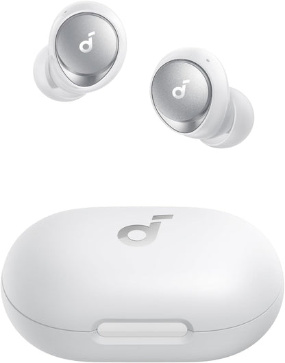 soundcore by Anker Space A40 Auto-Adjustable Active Noise Cancelling Wireless Earbuds, Reduce Noise by Up to 98%, 50H Playtime, Hi-Res Sound, Comfortable Fit, App Customization, Wireless Charge (Blue) | Reduce Noise by Up to 98%, Ultra Long 50H Playtime,