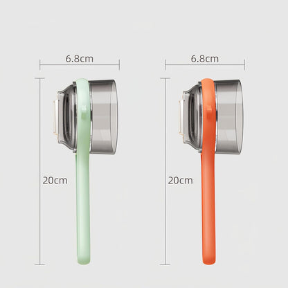 Peeling Knife With Storage Box, Fruit And Vegetable Peeler With Container, Double-Sided Stainless Steel Multi-Function Peeler For Home Kitchen (A-1pcs Orange)