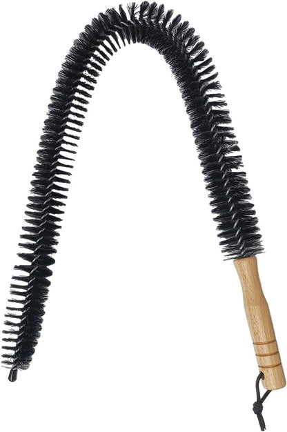 Radiator Cleaner Brush, 30 Inches Flexible Radiator Duster Cleaning Brush with Wood Handle, Radiator Coil Cleaning Brush Vent Cleaner for Vehicle Refrigerator Dryer (Full Bristle)