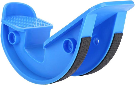Foot Rocker Calf Stretcher Foot Massage Tool ABS Durable Lightweight Wear Slant Board for Home Office Travel Black Rose Red Blue Yellow Optional 27x13x10cm (Blue)