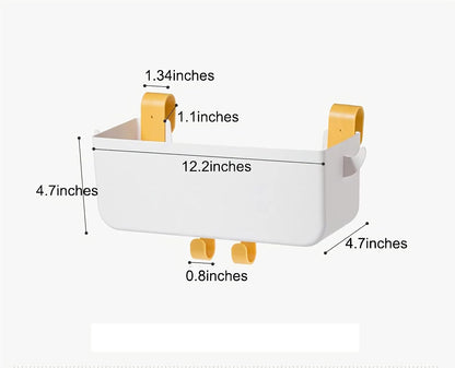 Bedside Organizer Storage Caddy Hanging as Bunk Bed Storage Accessories Handrail Multi Pockets for Dorm Bunk Bed Shelf