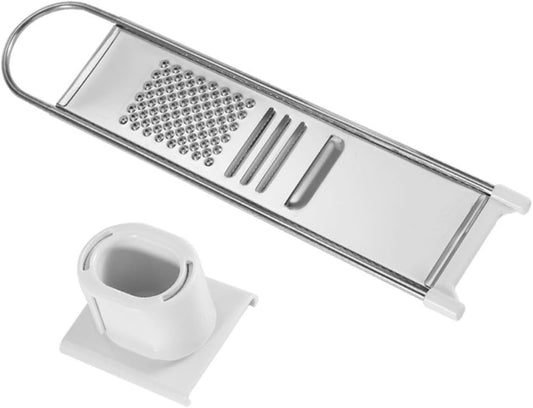 Multi-functional Stainless Steel Potato Grater with Hand Protective Tool, High Durability Vegetable Slicer for Kitchen Use, Includes Finger Guard for Safe Grating