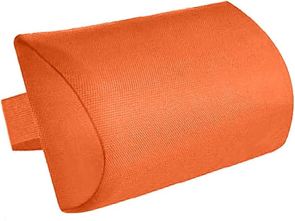 Chaise Lounge Neck Support Pillow with Adjustable Strap,Ergonomic Headrest Pillow Portable Bolster Cushion for Patio Backyard Beach Pool Garden Recliner (Orange)