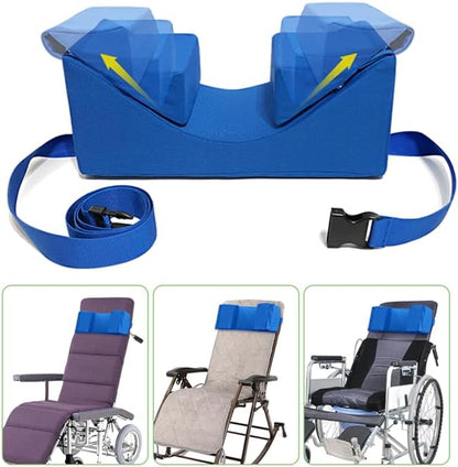 AOSSA Wheelchair Headrest Neck Stabilizer Head Support Pillow for Recliner High Back Wheelchair Head Positioning Wedge Neck Support Positioner Keep Head Straight Medical Foam Wedge