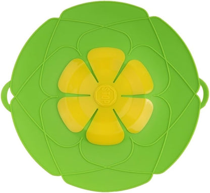 2pcs Silicone Spill Stopper Lid - Flower Shape Cover For Pots And Pans - Kitchen Cooking Accessories(Green)