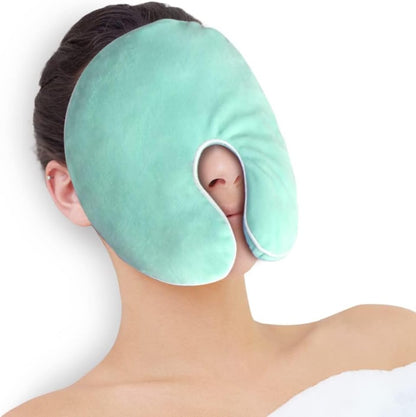 NEWGO Face Heating Mask, Moist Heat for Sinus & Migraine, Purple | Reusable and Easy to Use, Microwavable Warm Compress for Sinus Pressure, Migraine, and Tension Headache Relief