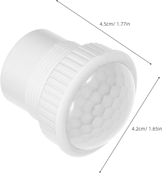 Sewroro 2pcs White Plastic under Bed Sensor Shade with Auto Light Switch and Openhole Design for Indoor Use and Smart Home Security Systems