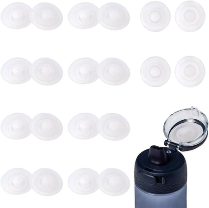 NBEADS 20Pcs Silicone Water Cup Leak Stopper, 1inch Diameter Water Bottle Silicone Stopper Non Spill Lid Plug for Pot Belly Cup, White