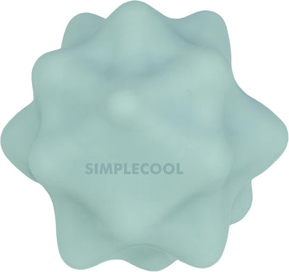 Small Spiky Massage Ball Trigger Point Massage Tool 2.2"×2.1" Blue | Solid Bumpy Massager for Deep Tissue Myofascial Release Hand Foot Plantar Fasciitis Pain Relief Knots Acupoint Yoga Fitness