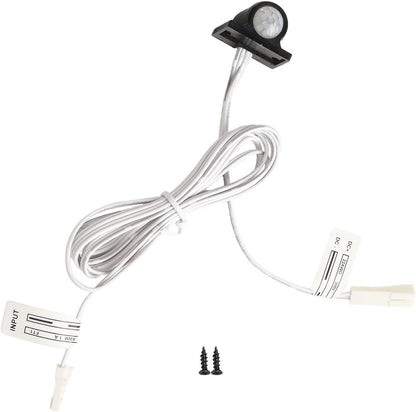Adjustable DC 12V PIR Infrared Motion Sensor Switch for LED Light Strip, Auto On/Off with 30s Delay, White(White)