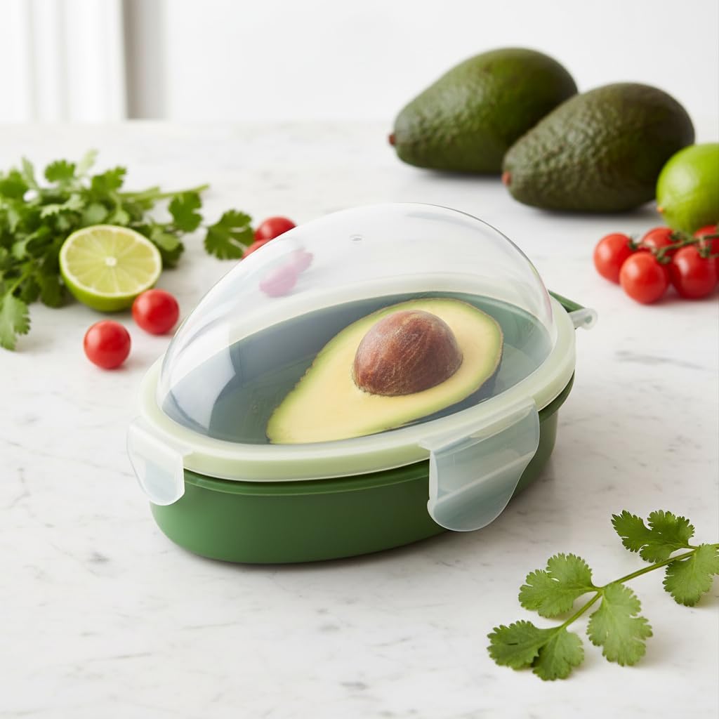 Avocado Storage Container – Reusable Avocado Saver Holder, Individual Avocado Saver Keeper, Keep Avocado Fresh Storage Box for Refrigerator
