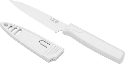 Kuhn Rikon Colori® Paring Knife – 4 Inch Japanese Stainless Steel, Nonstick Blade, Ergonomic Handle & Sheath, Yellow