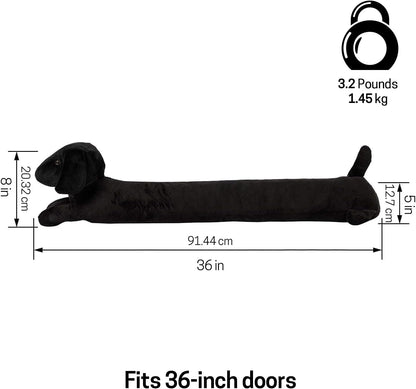 SWISSELITE 36 Inch Under Door Stopper, Decorative Door Noise Blocker | Weighted 3.2 Pounds Animal Air Draft Stopper Soundproof Energy Saver for Door & Window