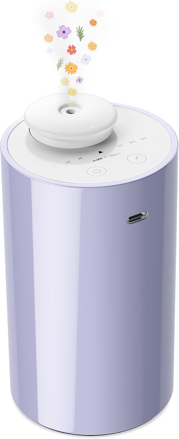 Airversa AN6 Waterless Diffuser for Essential Oil for Home, Room, Black