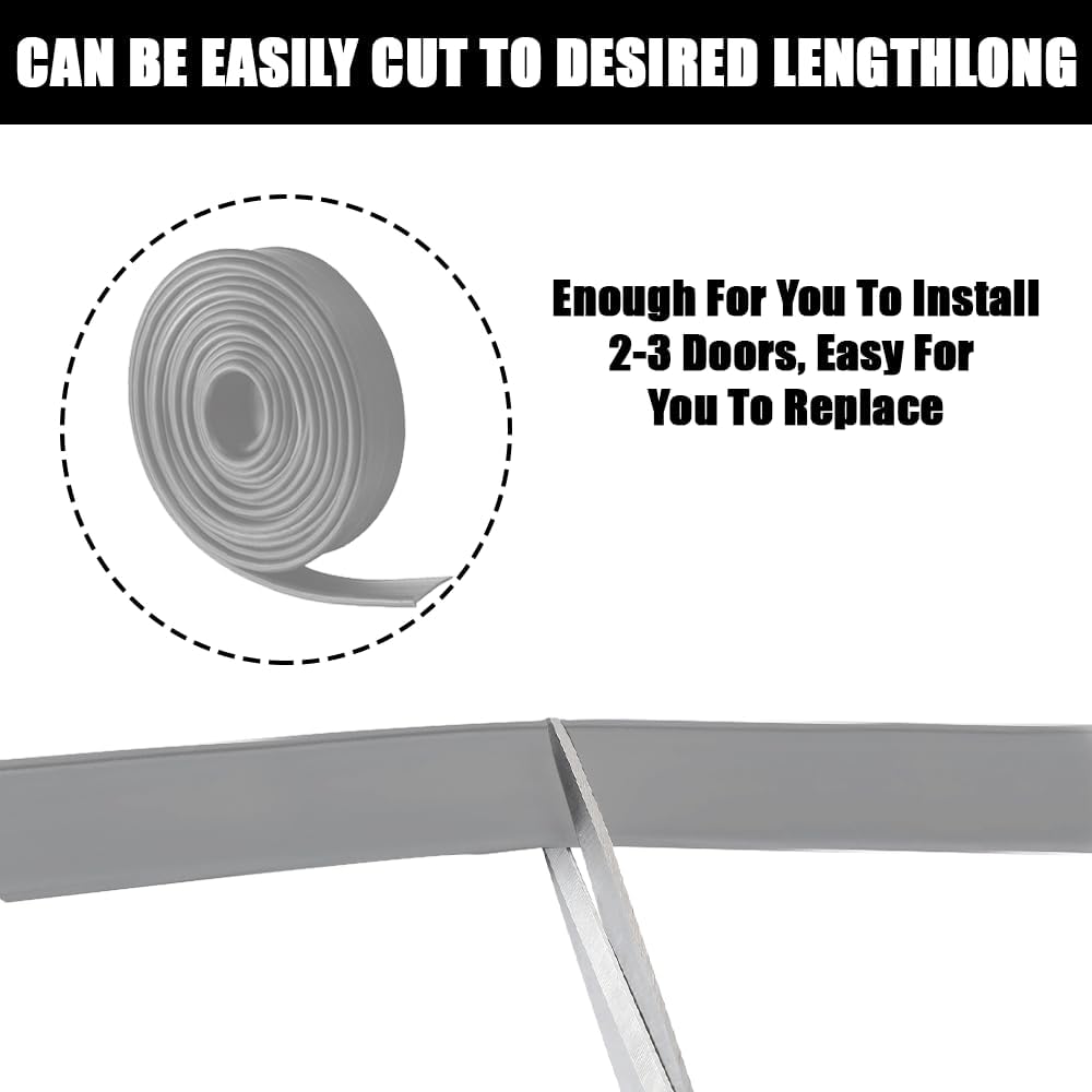 Framed Shower Door Bottom Seal Strip Replacement Shower Bottom Waterproof Door Rubber Sweep Trim Clear Seal for Home Bathroom Glass Shower Door 108 x 13/16 x 5/32 Inch Tee Insert Shape