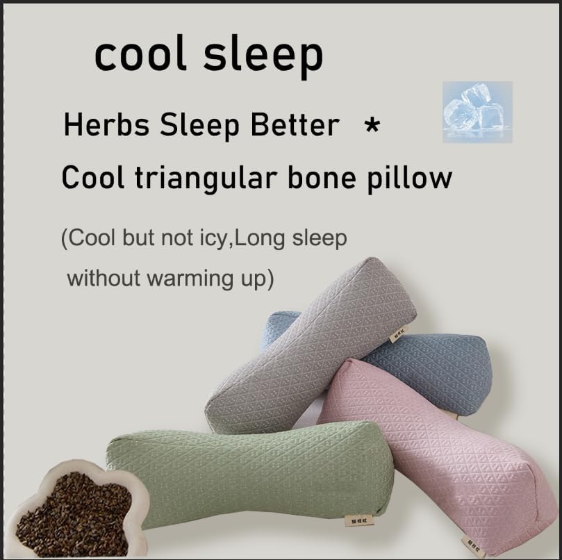 Buckwheat Pillow, Cooling Cervical Neck Support pillow ,Adjustable Bolster Buckwheat Roll Pillow Neck Pain Relief for Back and Side Sleepers Round Neck Pillows For Sleeping 6*15 inch (Green)