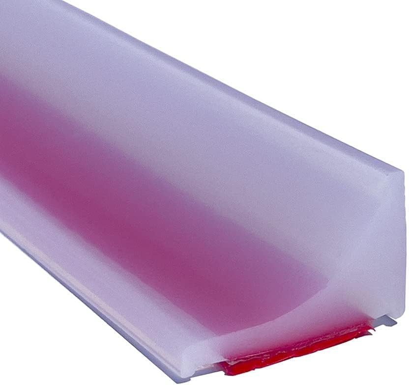 39 Inch Shower Threshold Water Dam Barrier,Transparent | Flexible Silicone Shower Door Bottom Seal for Water Stopper,Self Adhesive Water Blocker for Bathtub Countertop