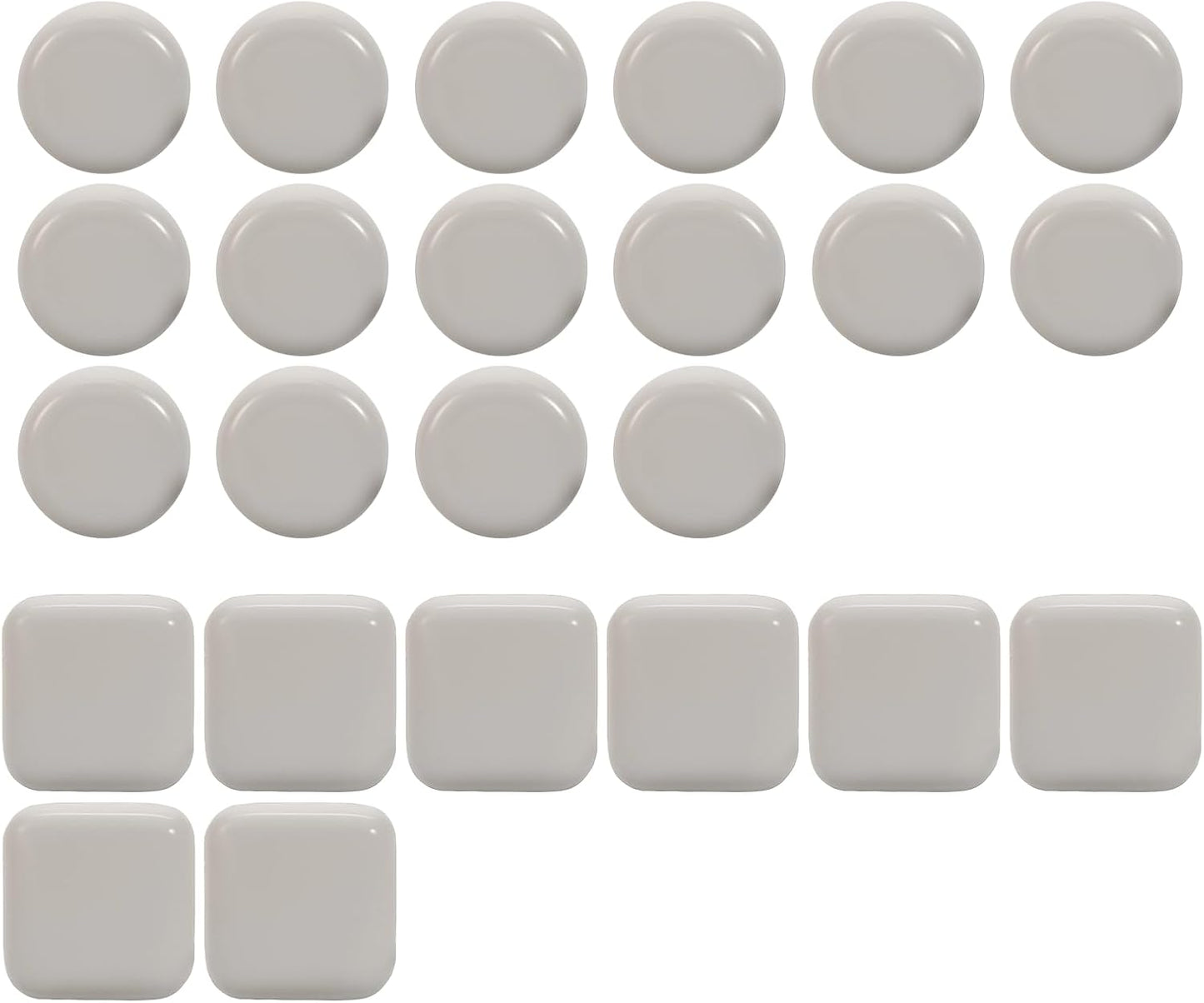 12PCS Stick Furniture Sliders – 1 Inch Sliders for Furniture On Carpet, Furniture Sliders for Hardwood Floors, Carpet & Tile, Beige Moving Sliders, Furniture Movers(8 Round + 4 Square)