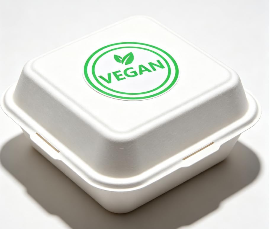 500 Pcs Vegan Food Labels, 1.5 Inch Round Self-Adhesive Vegan Stickers, Green & White Circle Dots for Restaurants, Catering, Cafes, Grocery Stores & Home Kitchen Organization