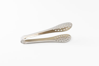 Fox Run Stainless Steel Mini Straining Tongs For Ice, Tea Bags, Olives, Cherries and More, 5"