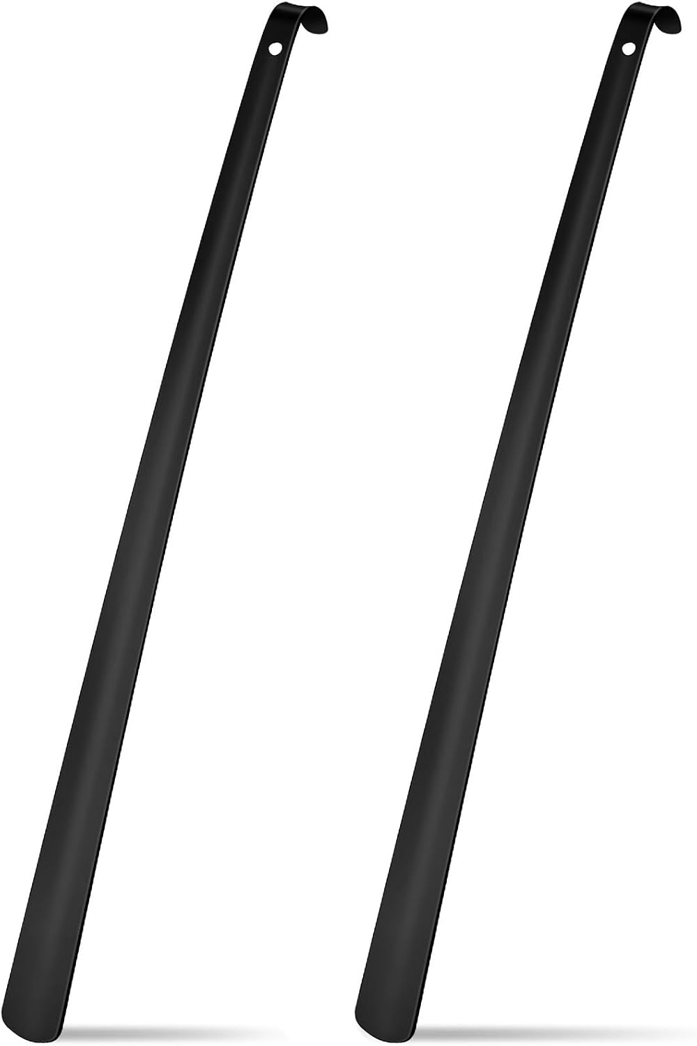 2 Pcs 31.5'' Extra Long Metal Shoe Horn for Elderly, Silver | Shoehorn Dressing Stick for Senior Disabled Men Women Limited Mobility, Standing Reach Assist, No Bending Needed