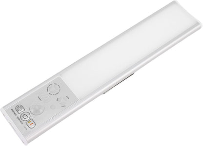 Buachois Motion Sensor Closet Light Super Thin Rechargeable Under Cabinet Lighting, Automatic On Off Indoor Light with 3 Color Temperature Adjustable Dimmable Brightness, for Kitch