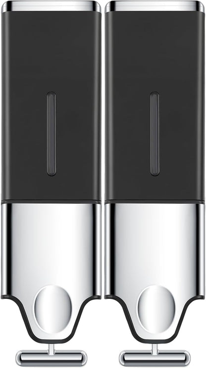EHORIA Shampoo and Conditioner Dispenser, Shower Soap Dispenser | Shower Dispenser 3 Chamber No Drill, Wall Mounted Refillable Bottles, Shower Accessories for Bathroom, RV&Hotel,18.6oz 3 in 1