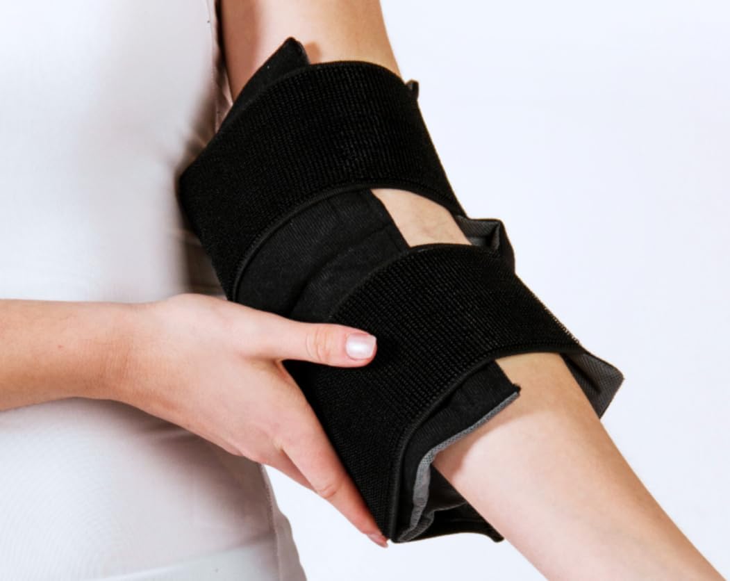 Cold and Hot Therapy Wrap, Black, Latex-Free, Non-Toxic, for Back, Abdomen, Hip, Sports Injury Prevention, Recovery (Back/Abdomen). kit Includes Flexible Gel Compress, Sleeve and Strap.