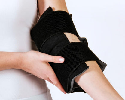Cold and Hot Therapy Wrap, Black, Latex-Free, Non-Toxic, for Back, Abdomen, Hip, Sports Injury Prevention, Recovery (Back/Abdomen). kit Includes Flexible Gel Compress, Sleeve and Strap.