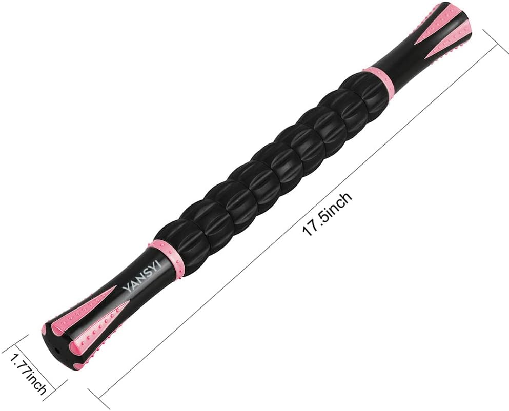 YANSYI Professional 9-Roller Deep Tissue Massage Stick - Portable Muscle Recovery Roller for Athletes, Relieves Post-Workout Soreness & Leg/Back Pain - Portable Physio Tool (Blue 1)