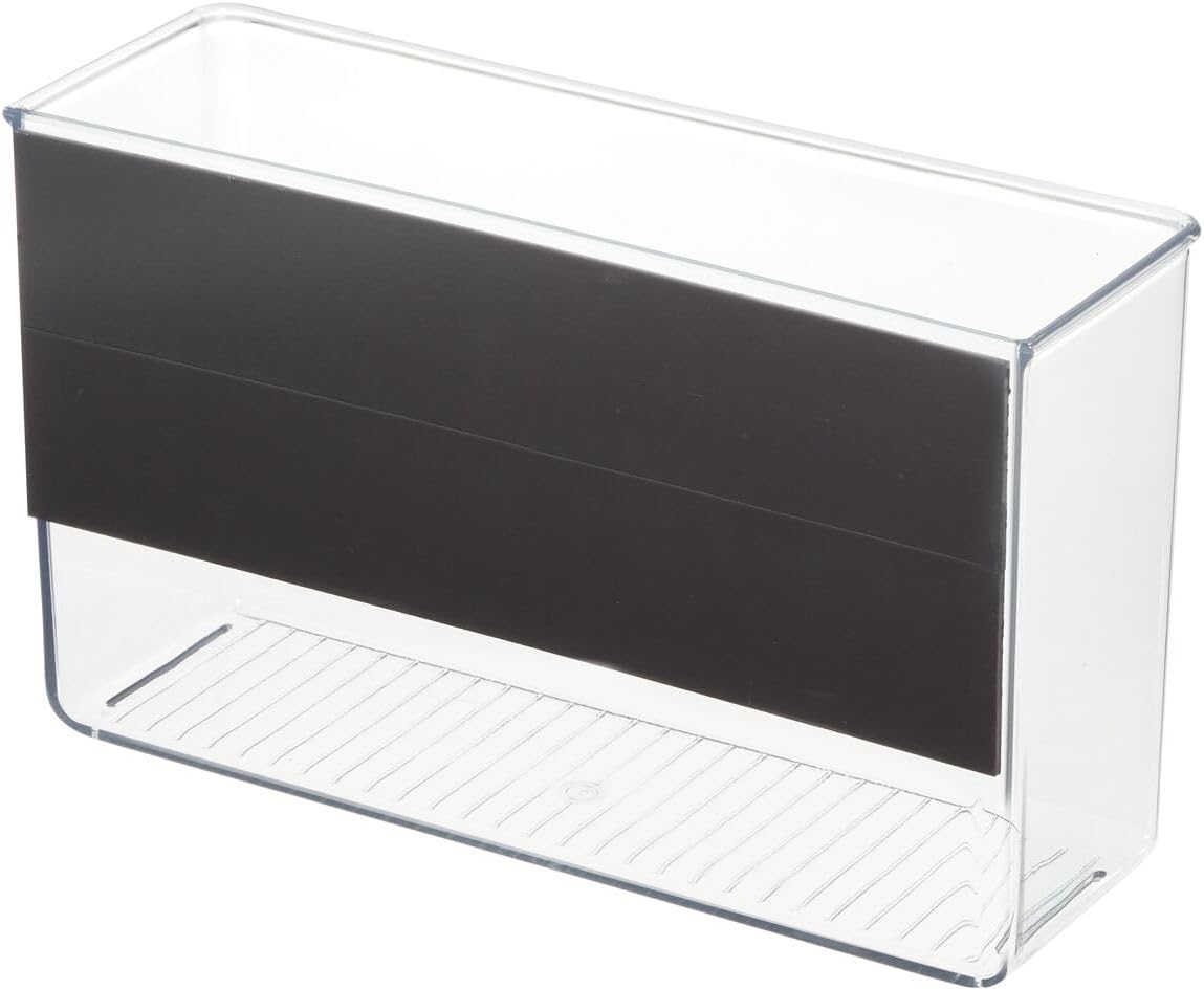 iDesign Magnetic Small Clear Plastic Organizer Bins | Laundry Room Storage