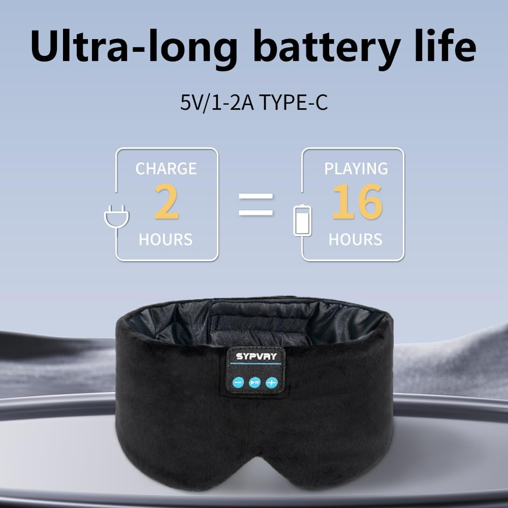 Sleep Mask Bluetooth 5.4 Headphones Soft Wireless Headband Eye Mask Blackout with Microphone (Emerald)