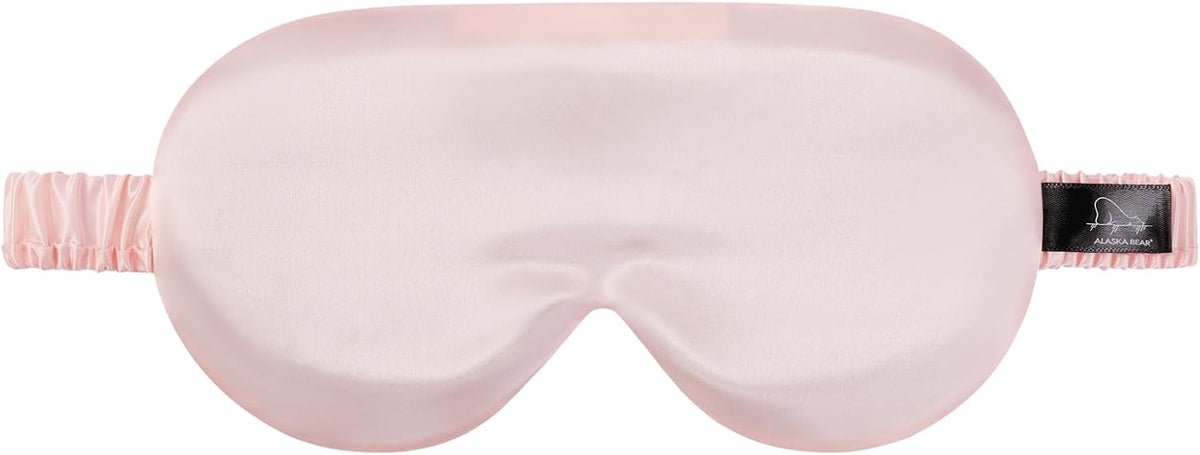 ALASKA BEAR Wraparound Style Organic Cotton Eye Mask with Padded Nose, Big Wide Headband and Large Coverage Ear Muff Sleeping Mask with Bottom Flap for Full Blackout, Dark Grey