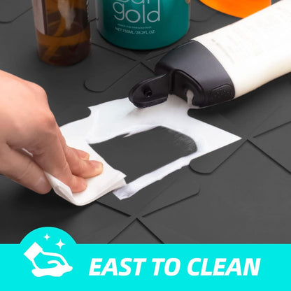 Waterproof Under Sink Mat 34" x 22", Silicone Mat Kitchen liner | BPA-Free Silicone Tray with Raised Lip Protect Cabinets from Leaks, Versatile Home Organizer for Bathroom, Pets, Boots, Floor