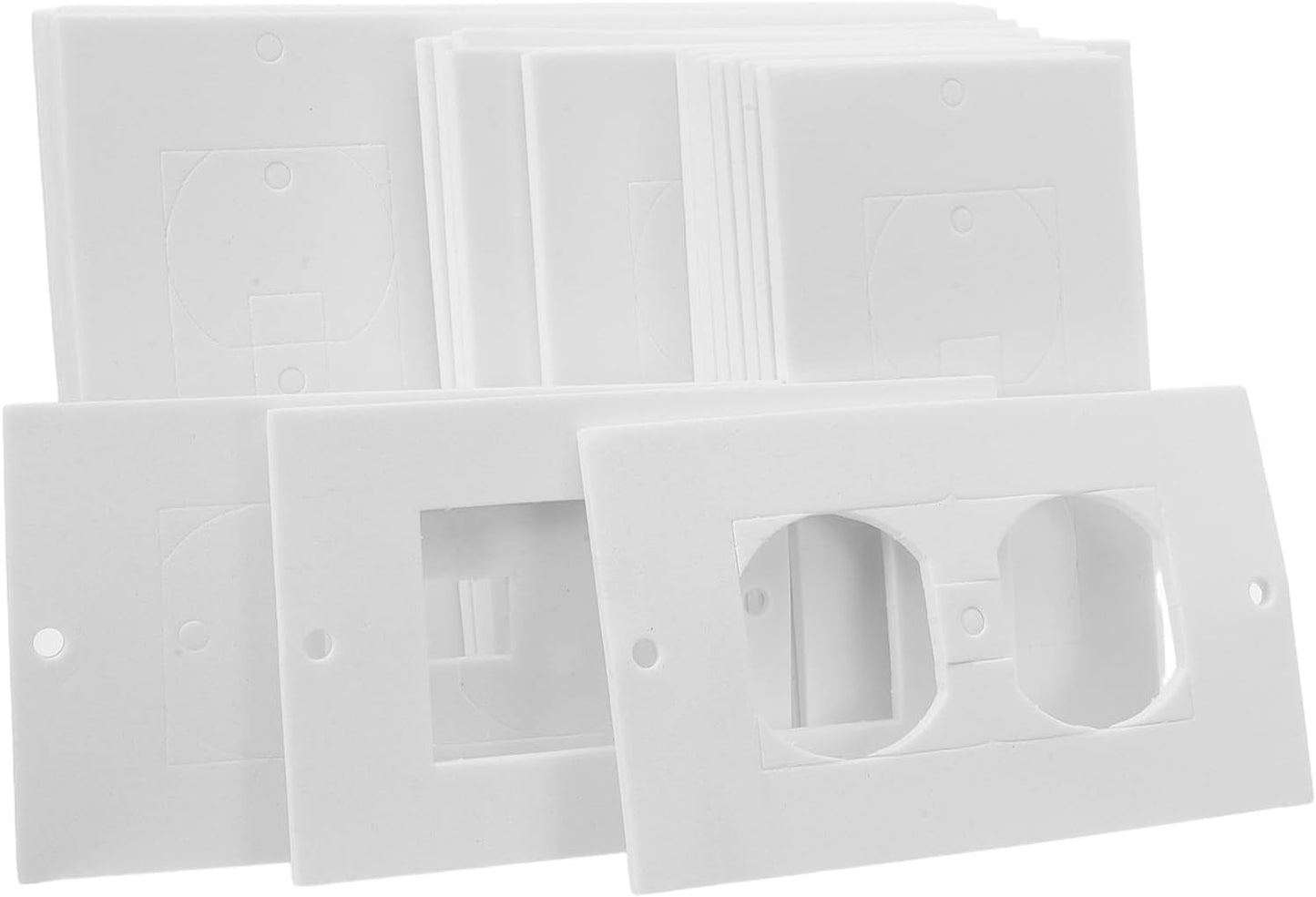 Hemobllo 20pcs Foam Gaskets for Outlets with Self-adhesive Back and Thermal Protection, Electrical Outlet Cover Insulation Pads for Residential and Office Use, Easy Installation Socket