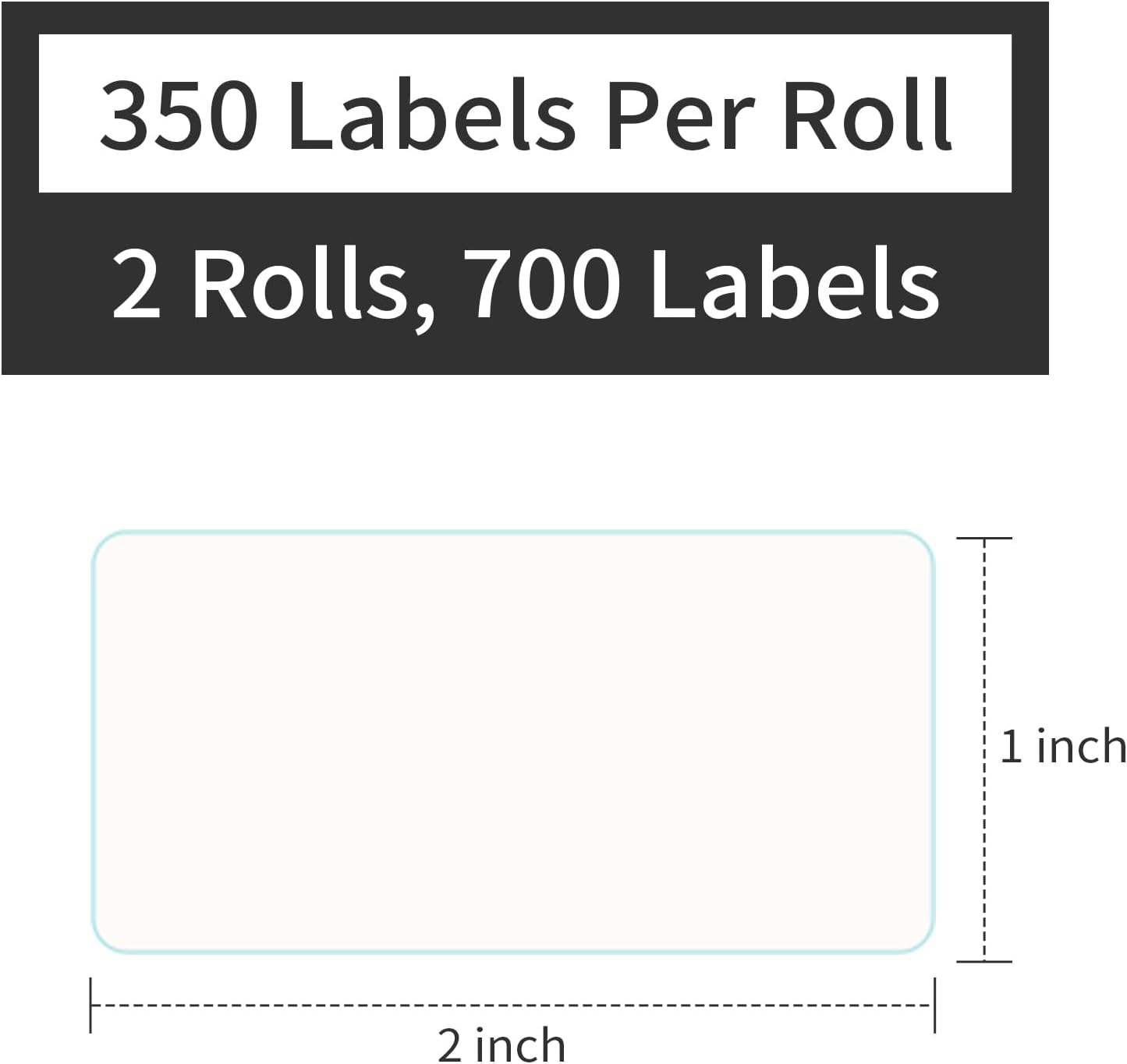 L LIKED Blank 1 x 2 Inch Dissolvable Labels Food Rotation 2 Rolls | Inkjet/laser printers compatible, DIY templates. -40~150°F. Fits glass/wood/metal/plastic. For food prep info