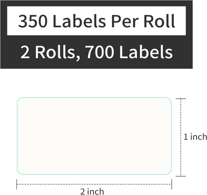 L LIKED Blank 1 x 2 Inch Dissolvable Labels Food Rotation 2 Rolls | Inkjet/laser printers compatible, DIY templates. -40~150°F. Fits glass/wood/metal/plastic. For food prep info