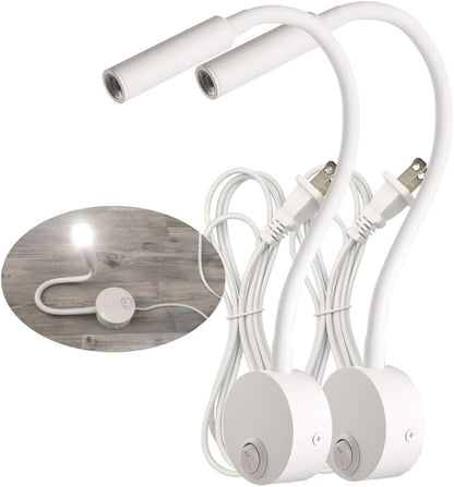 Wall Mounted LED Reading Lamp Focused 25° Spotlight for Bedroom headboard Marine Cabin Boat Yacht Interior Light Hotel Suite Hospital Patient Room Bedside Sconce 4.92ft Cord