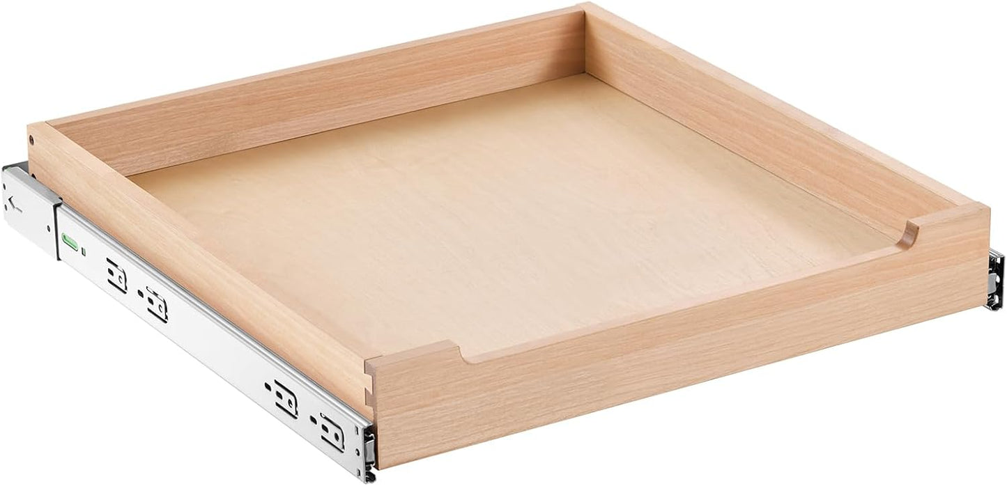 VEVOR Pull Out Cabinet Organizer, 14"W x 21"D Cabinet Drawer, Soft Close Slide out Shelf, Heavy-Duty Sliding Wood Drawer, Bottom Mount Size（14.5"W x 23"D）and Side Mount Size（15"W x 23"D） | Heavy-Duty Sliding Shelf with Bottom or Side Mounting for