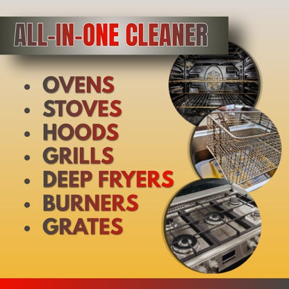 Quality Chemical Oven & Grill Cleaner - Heavy-Duty - Fast Acting & Easy to Use - Degreaser 128 oz (Pack of 1)