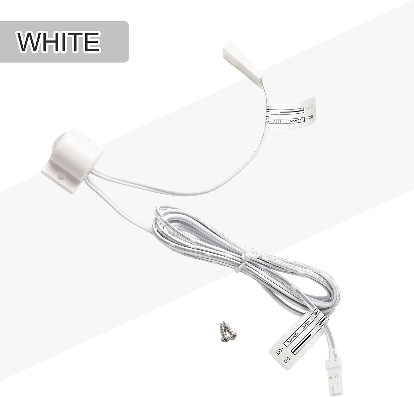 Adjustable DC 12V PIR Infrared Motion Sensor Switch for LED Light Strip, Auto On/Off with 30s Delay, White(White)