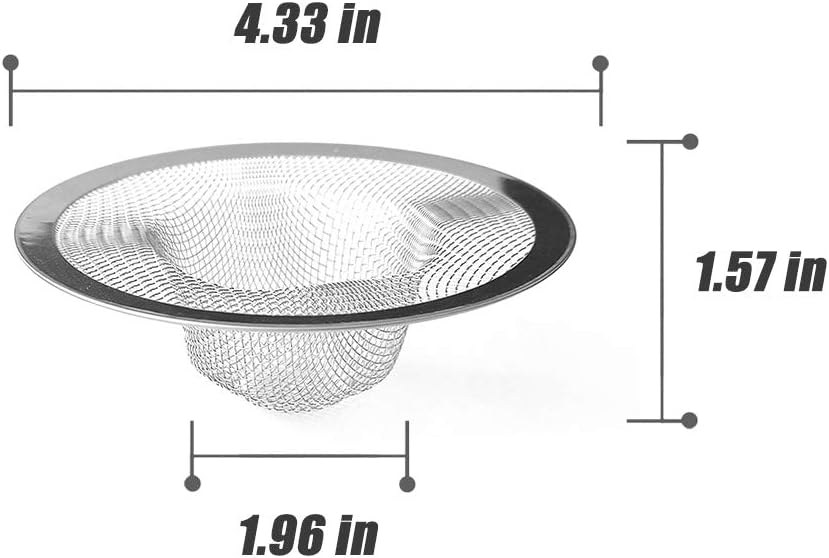 Shower Hair Drain Catcher, Stainless Steel Hair Catcher for Sink Bathroom Tub Drain Hair Catcher By Lechay (2pc)