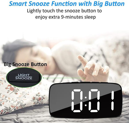 Alarm Clock Super Loud Vibrating Alarm Clock with Bed Shaker Multifunctional Dual USB for Heavy Sleeper Deaf Hard of Hearing Snooze