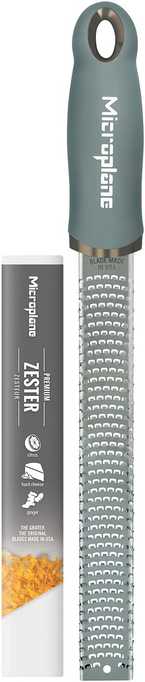 Premium Classic Series Zester - Lipstick Pink | Lemon Zester tool, Hard Cheese & Vegetable Grater | For Citrus, Parmesan Cheese, Garlic, Ginger, Nutmeg | Fine Stainless Steel Blade, Made in USA