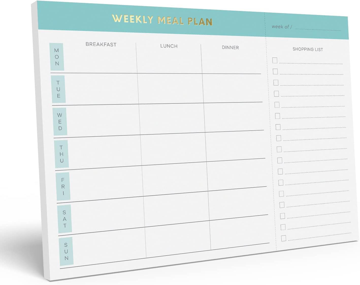 Sweetzer & Orange Weekly Meal Planner and Grocery List Magnetic Notepad. Pink 10x7” Meal Planning Pad with Tear Off Shopping List. Plan Weekly Menu Food for Weight Loss or Dinner List for Family!