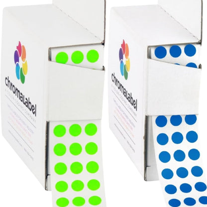 Dark Blue, Red & Yellow Dots, 1/4 Inch, 1000/Box Each Color | Writable Semi-Gloss Circle Labels in Dark Blue, Red and Yellow for Offices, Retail and Classrooms. Made in USA - Colors B