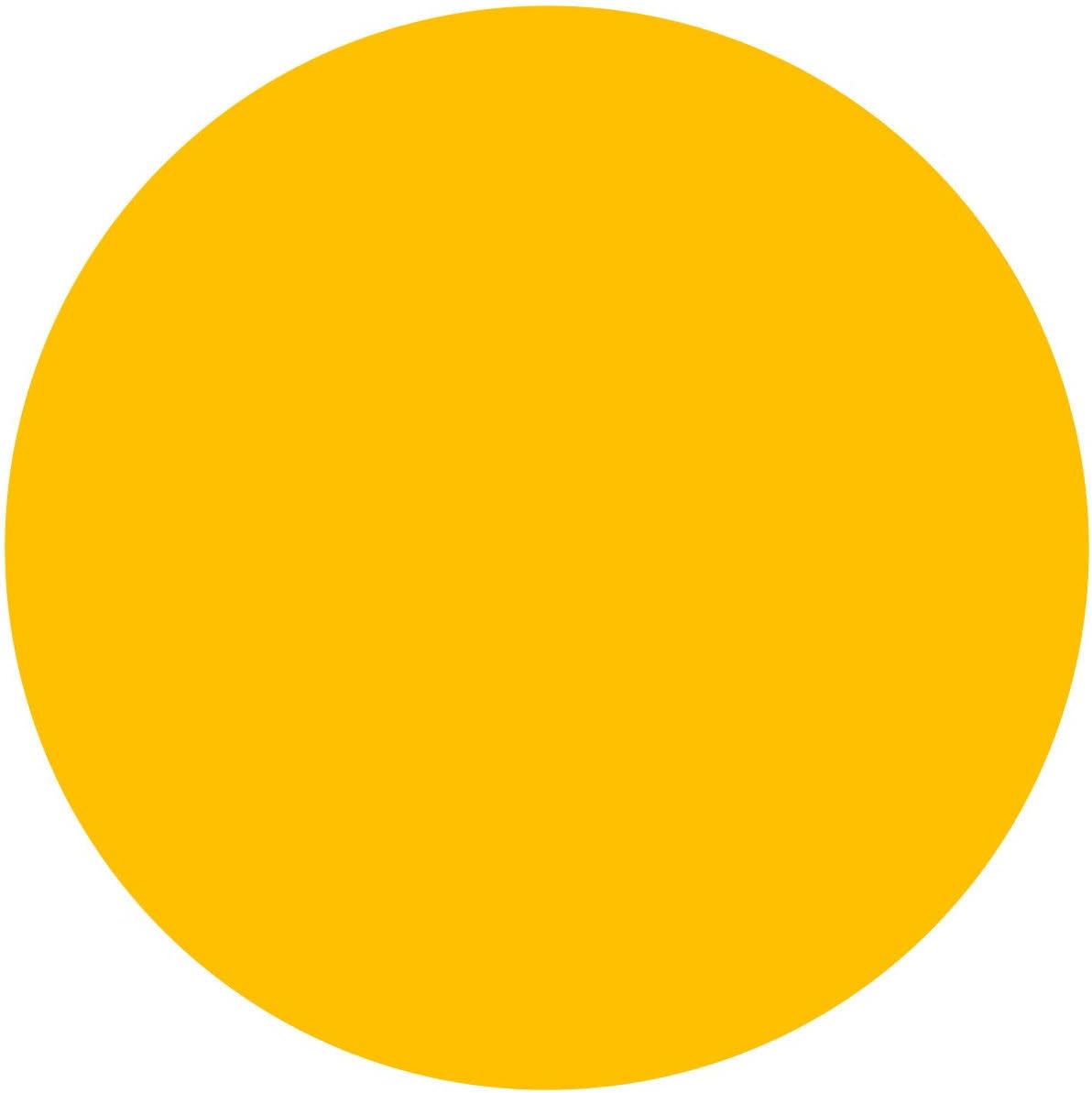 Blank Color Coding Stickers, Writable Surface â€“ 500 Permanent Labels per Roll (Yellow Fluorescent, 1.5" Circle)