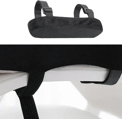 2 Pack Wheelchair Armrest Pads with Straps Arm Padding Cushion Covers for Transport Wheelchair Mobility Support Electric Wheelchairs Arm Rest Seniors Mobility Scooter Ergonomic Office Chair