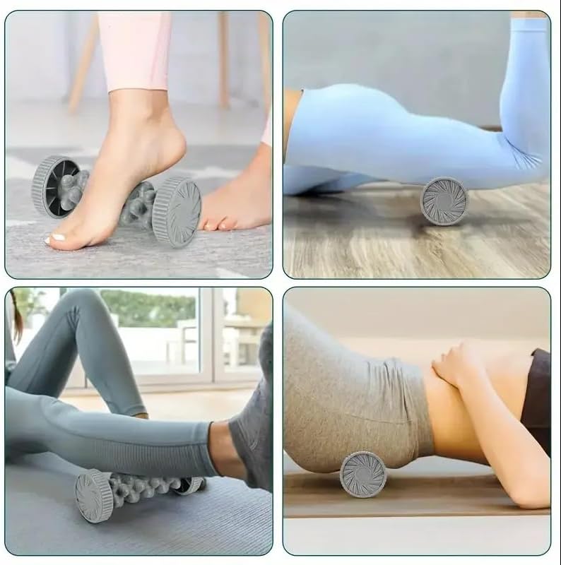 Portable Foot Massager Roller - Deep Tissue Muscle Massage for Plantar Fasciitis Relief, Heel & Arch Pain - Reflexology Therapy Tool for Men & Women